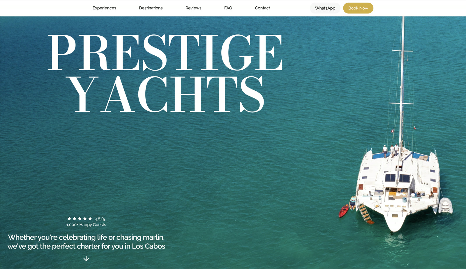 Prestige Yachts Cabo website